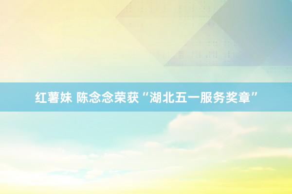 红薯妹 陈念念荣获“湖北五一服务奖章”