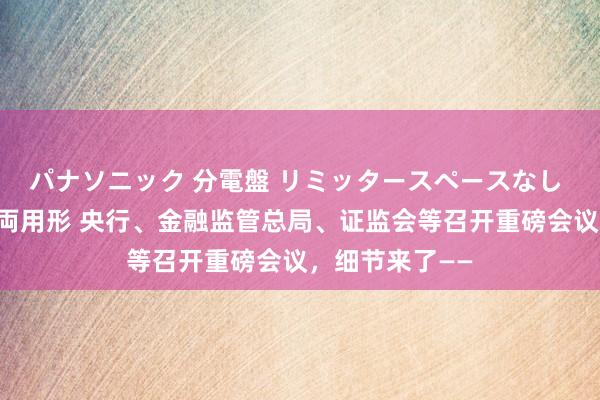 パナソニック 分電盤 リミッタースペースなし 露出・半埋込両用形 央行、金融监管总局、证监会等召开重磅会议，细节来了——