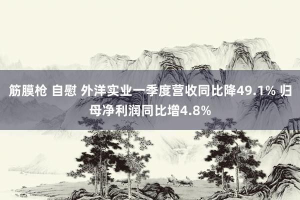 筋膜枪 自慰 外洋实业一季度营收同比降49.1% 归母净利润同比增4.8%